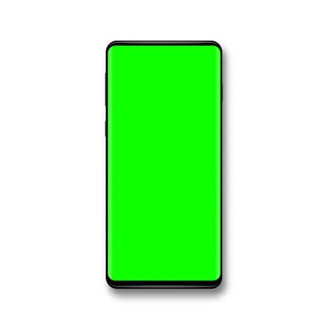 Phone With Green Screen Chroma Key Background Template For Your Design