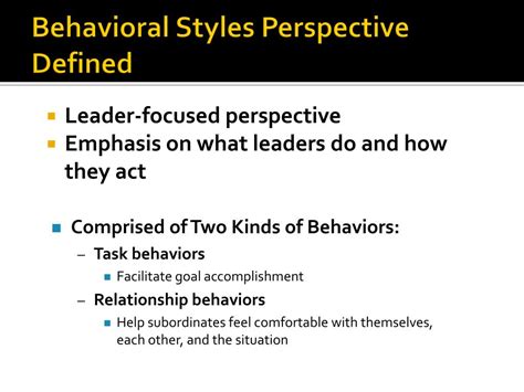 Ppt Behavioral Styles Perspective Powerpoint Presentation Free