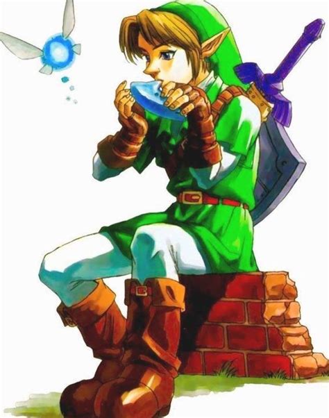 Link Ocarina Of Time Zelda Art Anime Ocarina Of Times
