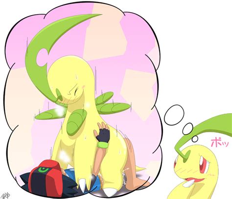 Rule 34 Bayleef Pokémon Species Pokemon Pokephilia Red Eyes Satoshi Pokemon Sex Thinking