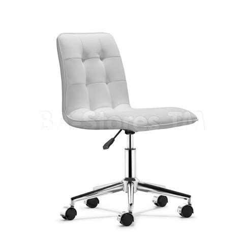 Scout White Armless Office Chair   Zuo 