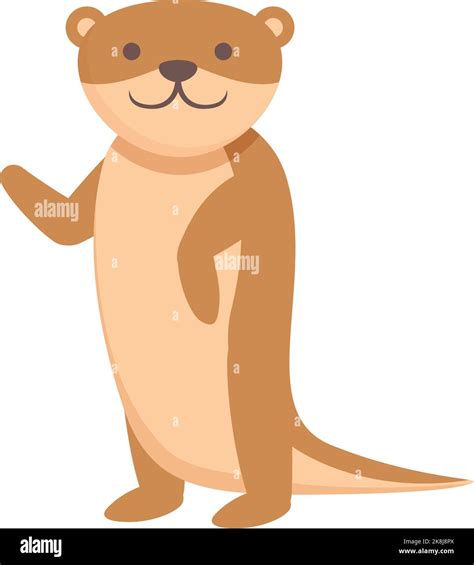 Tail Weasel Icon Cartoon Vector Cute Animal Funny Sable Stock Vector