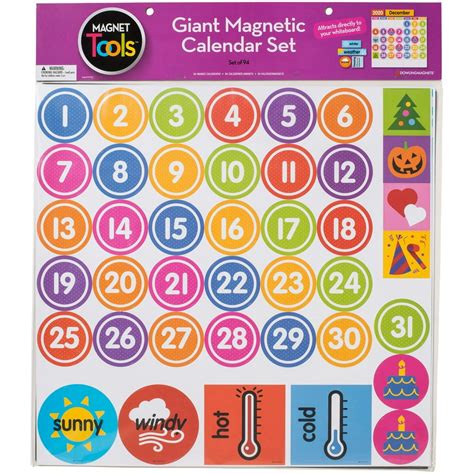 Giant Magnetic Calendar Set 175x135 94pcs