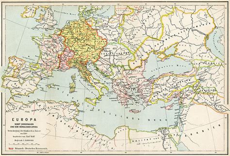 Map Of Europe In The 12th Century Drawing By Mary Evans Picture Library