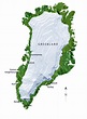 Large detailed relief map of Greenland with cities | Greenland | North ...