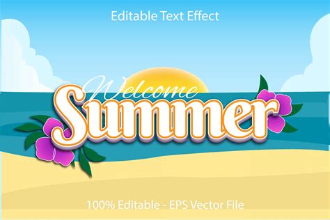 Summer Editable Text Effect Graphic By Maulida Graphics · Creative Fabrica