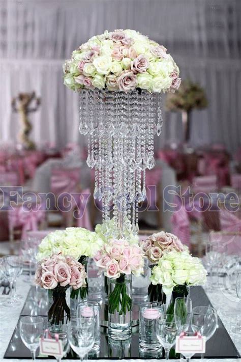 New Arrival 80cm Tall Crystal Wedding Centerpiece Table Chandelier