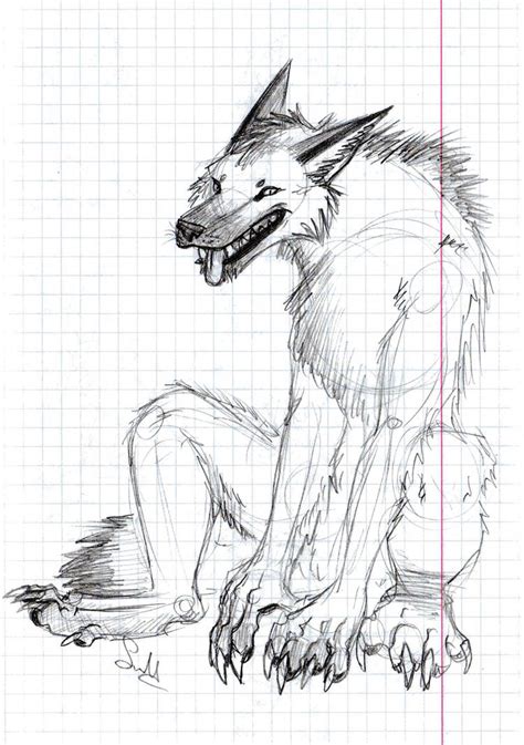 Werewolf Sketch 1 By Devilsmessiah On Deviantart