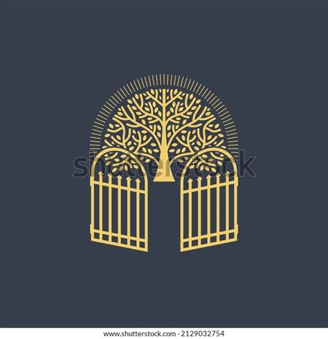 Tree Eternal Life Paradise Heaven After Stock Vector Royalty Free