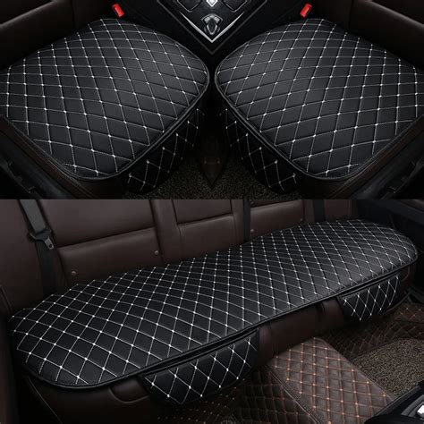 pu leather car seat cushion cover pad universal four season automobiles seat protector mat auto
