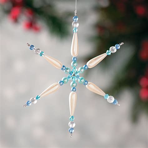 Beaded Wire Snowflake Beaded Snowflakes Winter Crafts Beaded