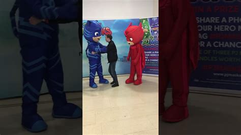 Me Meeting The Pj Masks Characters In Harrow St Anns Shopping Centre