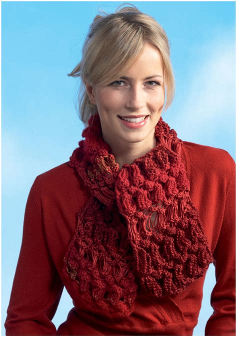 Red Heart Boutique Changes Changing Textures Scarf Knit Pattern