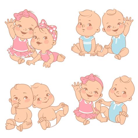 Twin Babies Illustrations Royalty Free Vector Graphics And Clip Art Istock