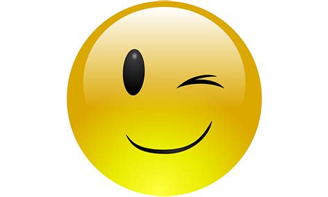 Smiley Wink Emoticon Flirting Clip Art Cute Emoji Hap