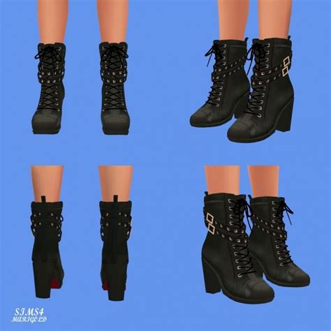 Stud Leather Boots At Marigold Sims 4 Updates