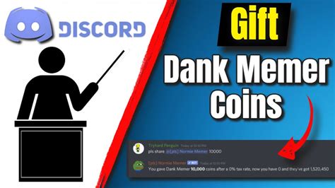 How To T Dank Memer Coins On Discord Youtube