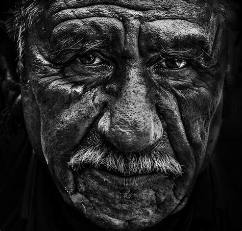 Old Man Face Black And White