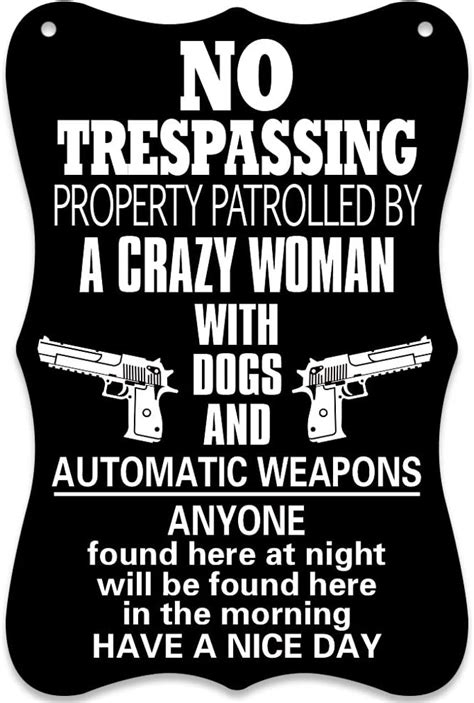 Waahome Funny No Trespassing Signs Private Property Sign