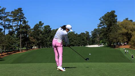 Rose Zhang Of The United States Plays Her Stroke From The No 1 Tee