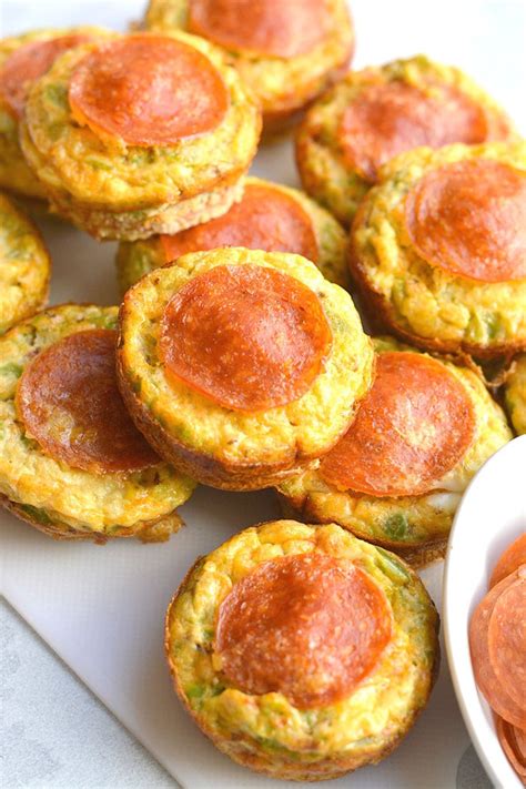 According to the egg nutrition center, an egg contains at least 13 essential vitamins and minerals. Skinny Pizza Egg Muffins {Paleo, GF, Low Cal, Low Carb ...