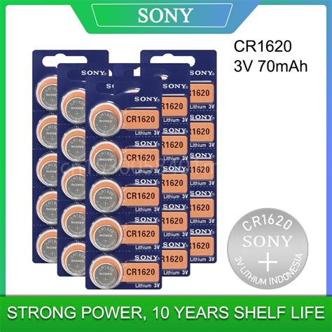 Sony Cr1620 Button Batteries Ecr1620 Dl1620 5009lc Cell Coin Lithium