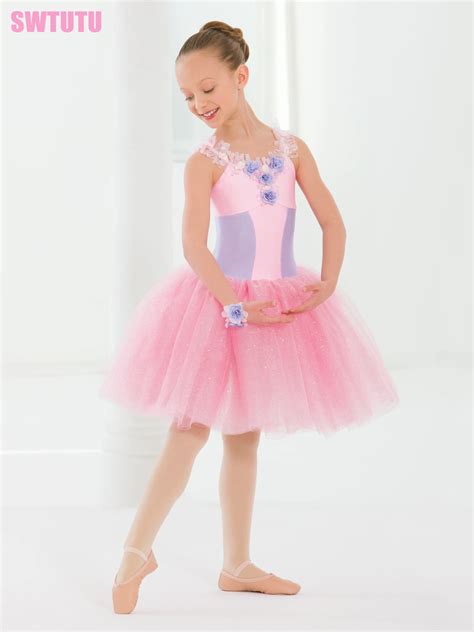 Childs Ballerina Dance Costume Tutu For Kids Girls Debut Peformance