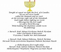Hanukkah Blessings Printable Web For First Night Only:
