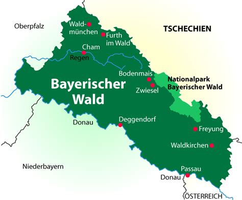 Touristisch Attraktive Städte Und Ortschaften Im Bayerischen Wald