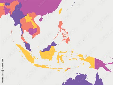 Southeast Asia Blank Map High Detailed Political Map Of Southeastern