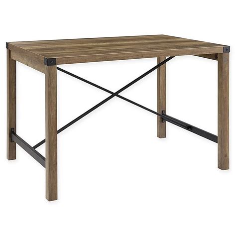 Forest Gate Englewood Dining Table In Rustic Oak Modern Farmhouse