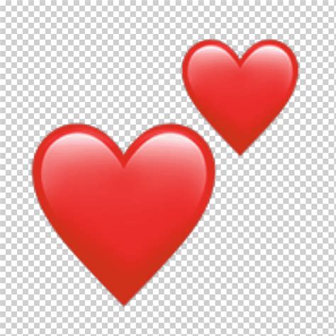 Ilustración De Dos Corazones Rojos Emoticon De Amor Emoji Simbolo De
