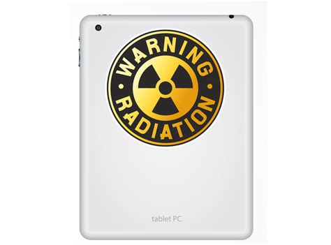 2 X Warning Radiation Vinyl Sticker Sign Radioactive 7151