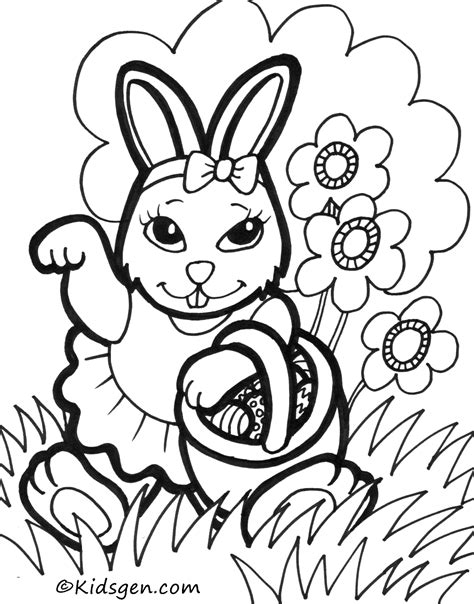 Easter Coloring Page For Kids Images To Color