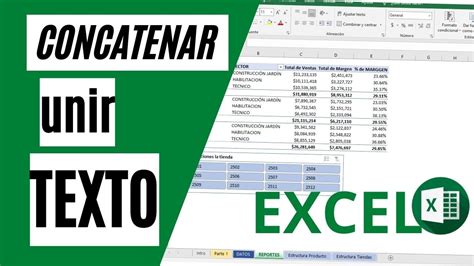 Excel Concatenar Texto Unir Textos De Celdas En Excel Tutorial