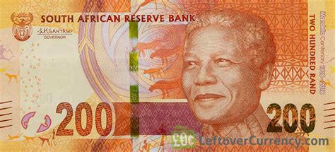 200 South African Rand Banknote Madiba Centenary Exchange Yours