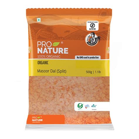 Pro Nature 100 Organic Masoor Dal Split 500g Toys And Games