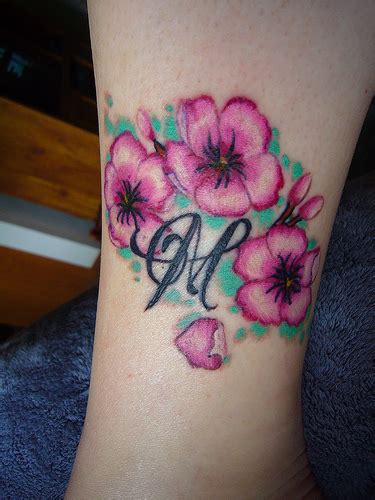 Mixfashion Cherry Blossom Ankle Tattoos