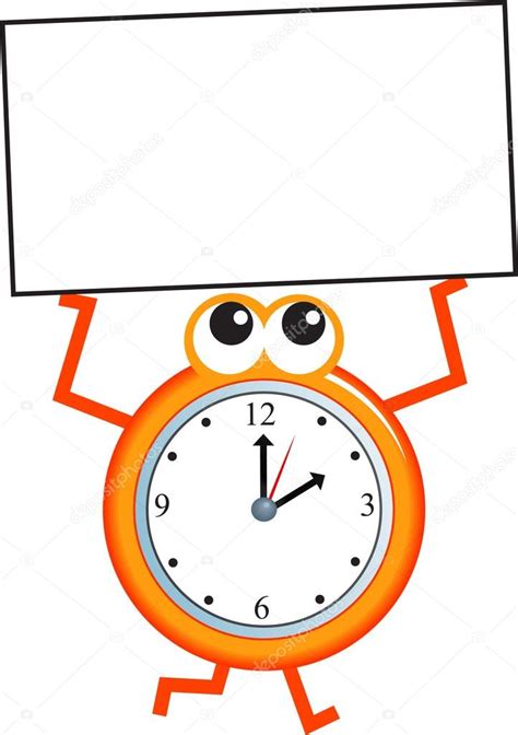 Sign Time Clock Cartoon — Stock Vector © Prawny 64295809