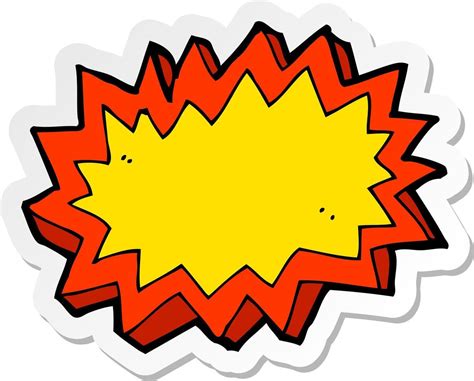 Sticker Of A Cartoon Explosion Symbol 10739386 Vector Art At Vecteezy