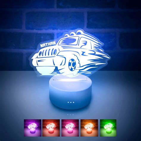 Jeep Night Light Personalized Led Night Lamp For Kids And Etsy