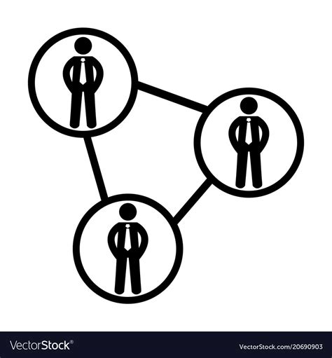 People Network Icon Social 96x96 Pictogram Vector Image