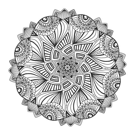 Hypnotic Mandala Complex Difficult Mandalas For Adults