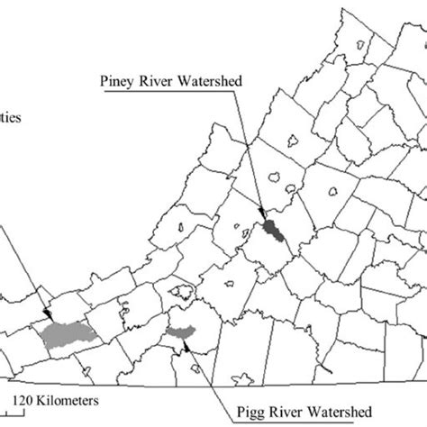 Locations Of The Study Watersheds Download Scientific Diagram