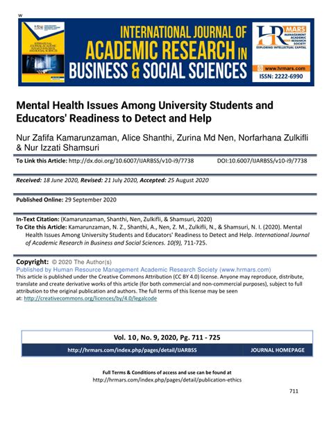 Pdf Mental Health Issues Among University Students And Educators