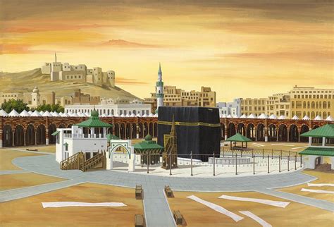 Holy Kaaba 1889 Painting By S N Viquar Pixels