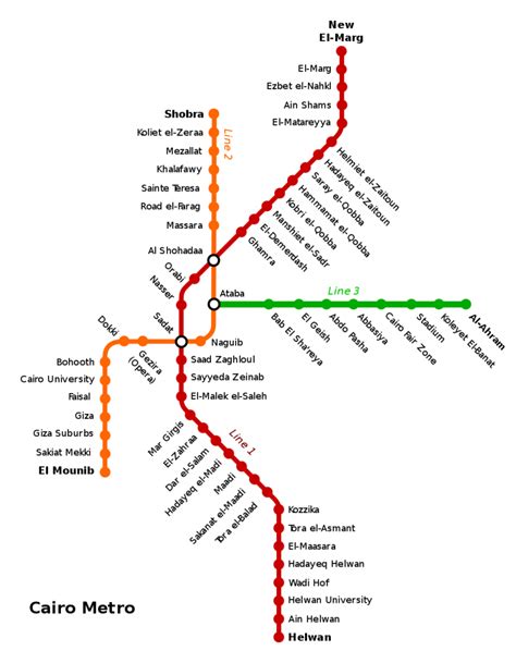 Cairo Metro Subway Maps Worldwide Lines Route Schedules