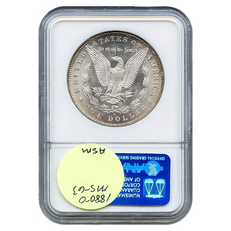 Certified Morgan Silver Dollar 1880 O Ms63 Ngc Golden Eagle Coins