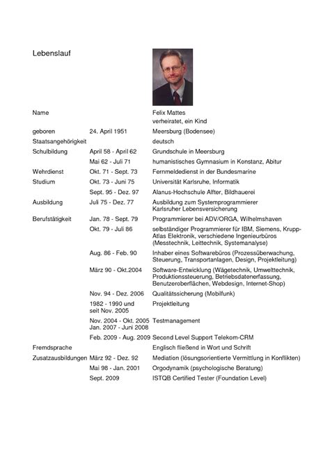 Lebenslauf Muster Für Schüler - lebenslauf beispiel
