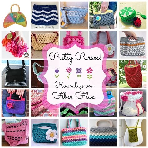 This is perfect for small trips and occasions where you can hold all your necessities such as a wallet while holding a small bag which is fashionable. Fiber Flux: Pretty Purses! 20+ Free Crochet Purse Patterns...